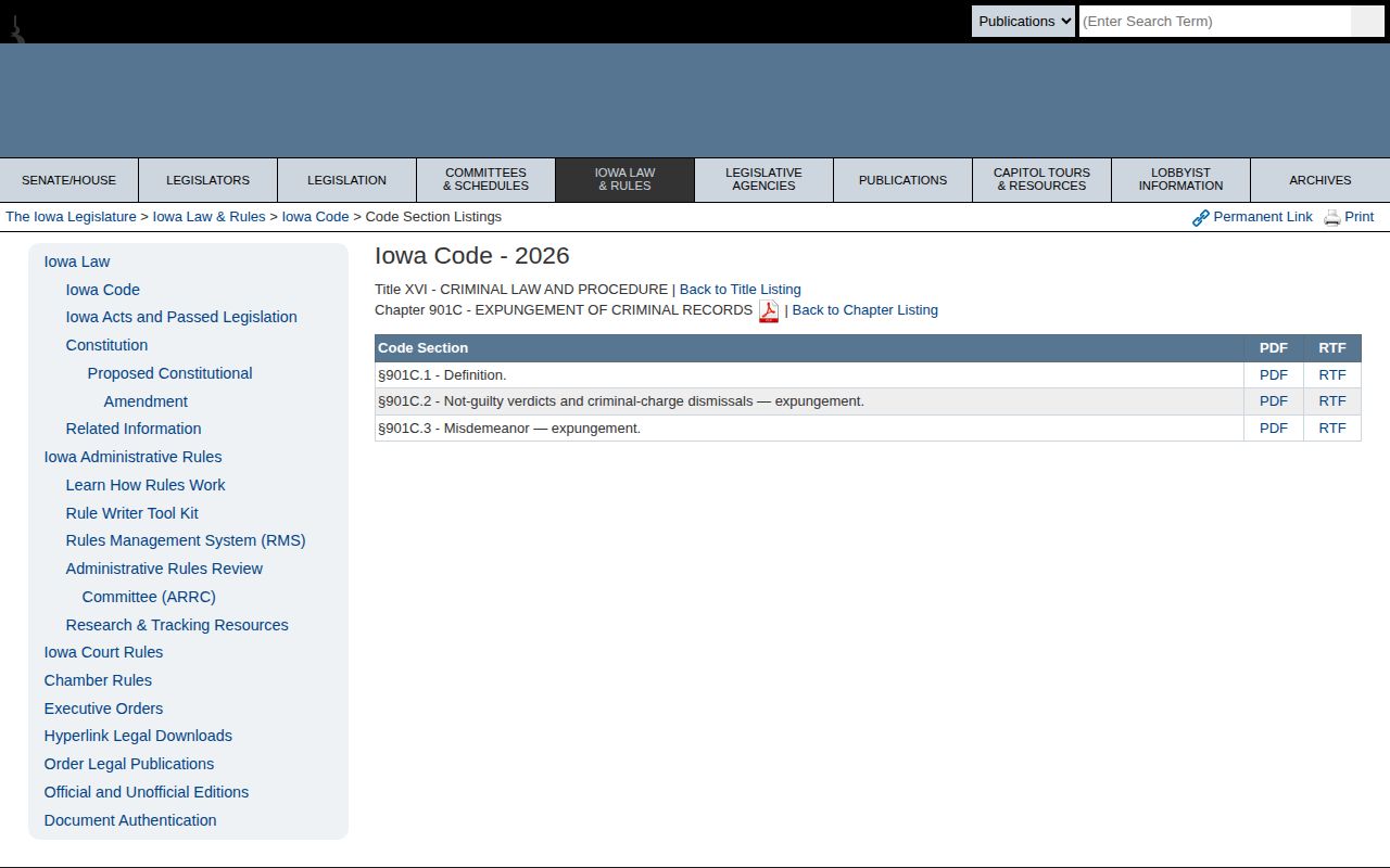 Cerro Gordo County booking record expungement law source